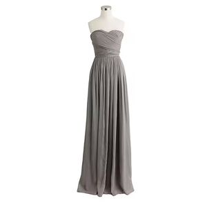 Arabella long silk chiffon dress